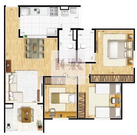 Apartamento, 3 quartos, 79 m² - Foto 8