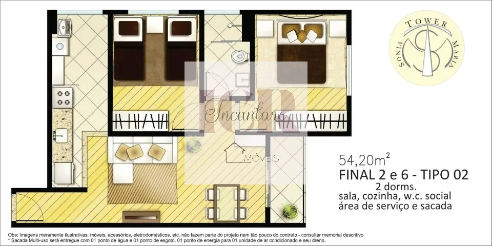 Apartamento, 2 quartos, 54 m² - Foto 8