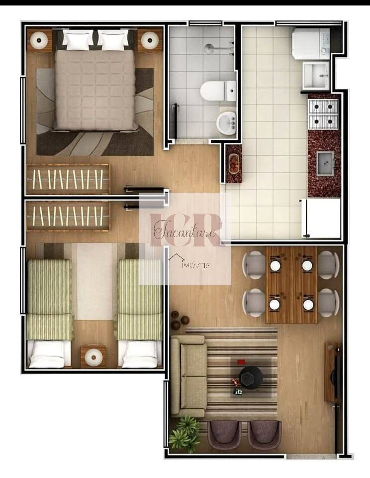Apartamento à venda com 2 quartos, 47m² - Foto 2